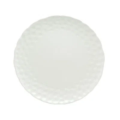 Red Vanilla Marble 8.25" Salad Plate In White