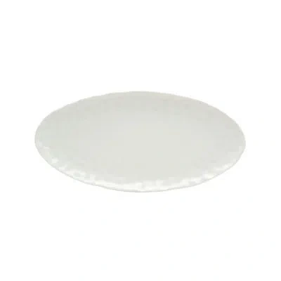 Red Vanilla Marble Oval Platter In White
