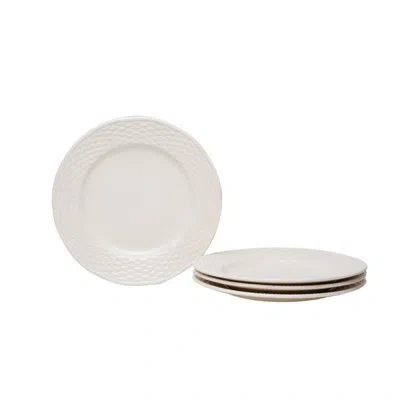 Red Vanilla Nantucket White 8.5" Salad Plates In Cream;ivory;creamy White