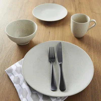 Red Vanilla Oatmeal 16 Piece Dinnerware Set, Service For 4 In Beige;brown Speckles