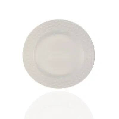 Red Vanilla Pebble Beach 8" Bone China Salad Plate In White