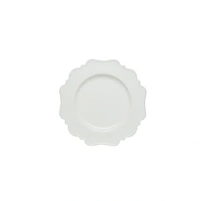 Red Vanilla Pinpoint 5.5" Bread And Butter Plate In Off White