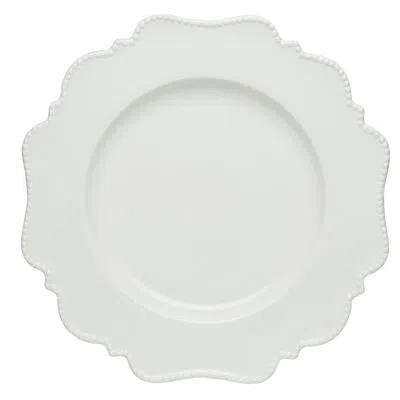 Red Vanilla Pinpoint Platter In Off White
