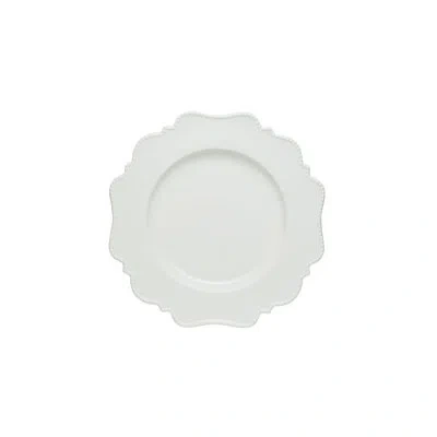 Red Vanilla Pinpoint White 8" Salad Plate In Creamy White