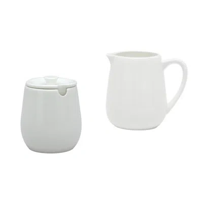 Red Vanilla Pure Sugar & Creamer Set In White