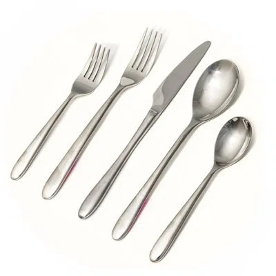 Red Vanilla Solitude 20 Piece Flatware Set, Service For 4
