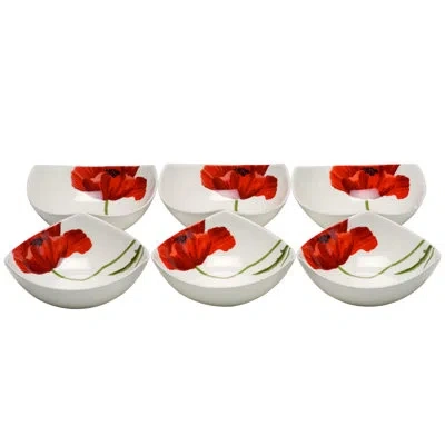 Red Vanilla Summer Sun 8 Oz. Fruit / Dessert Bowl In White