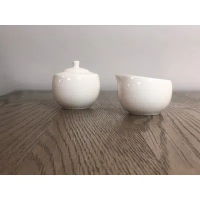 Red Vanilla Trends Sugar & Creamer Set In White