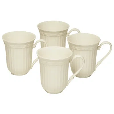 Red Vanilla Tuscan Villa Coffee Mug In Cream;ivory;creamy White