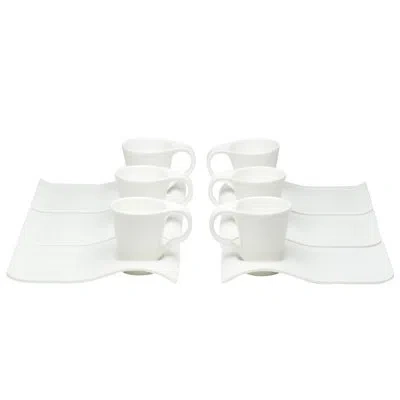 Red Vanilla Vanilla Fare Espresso Cup Set In White