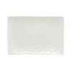 Red Vanilla Vanilla Marble 10.5" Rectangular Platter In White