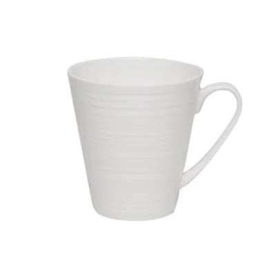 Red Vanilla Vanilla Swirl 13 Oz. Bone China Coffee Mug In White