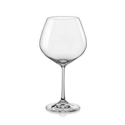 Red Vanilla Viola 19 Oz. Crystal Red Wine Glass In Clear