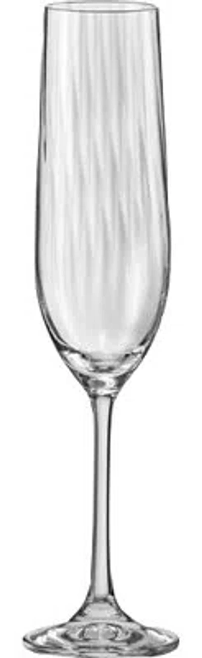 Red Vanilla Viola Optic 7 Oz. Crystal Flute In Clear