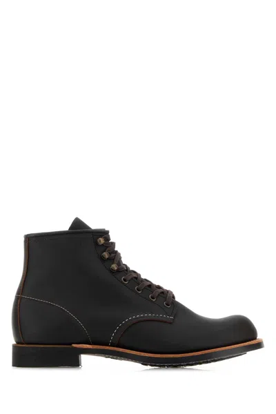Red Wing Black Leather Ankle Boots