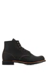 Red Wing Black Leather Ankle Boots In Black