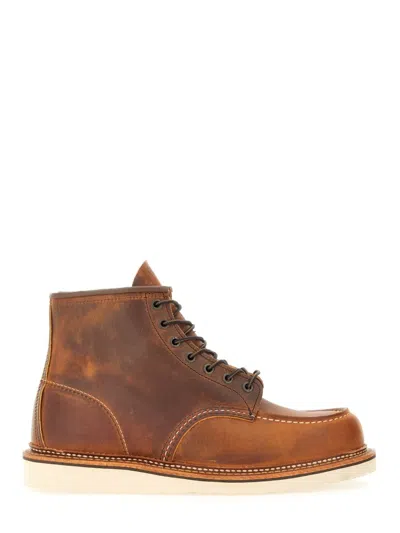 Red Wing Boot Classic Moc Toe In Brown