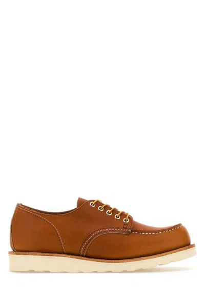 Red Wing Caramel Leather Lace-up Shoes In Brown