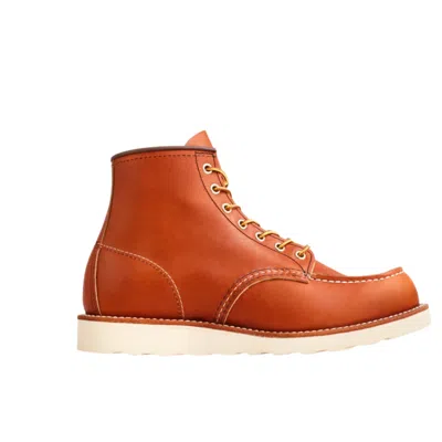 Red Wing Moc Toe Lace-up Calfskin Leather Boots