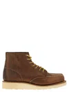 Red Wing Lace-up Ankle Boot With Raised Stitching In Brown