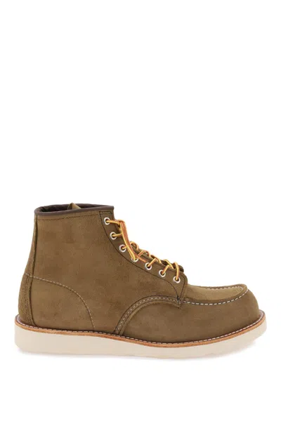 Red Wing Classic Moc Mohave - Suede Lace-up Boot In Olive Mohave (khaki)