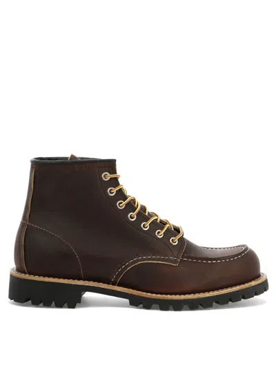 Red Wing "classic Moc" Lace-up Boots In Brown