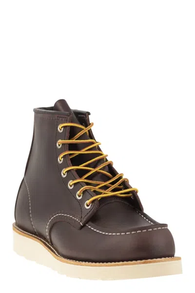 Red Wing Classic Moc - Leather Boot With Laces In Burgundy