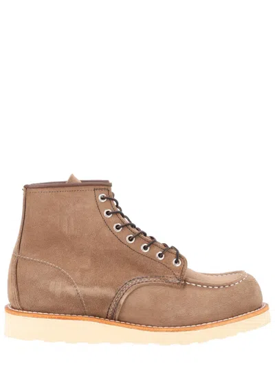 Red Wing Classic Moc Toe Boots For Men In Beige