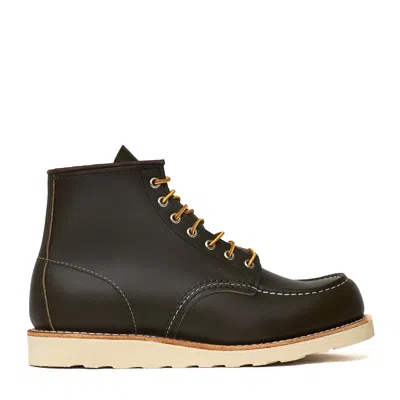 Red Wing Classic Moc Toe Goodyear Leather Boots In Black