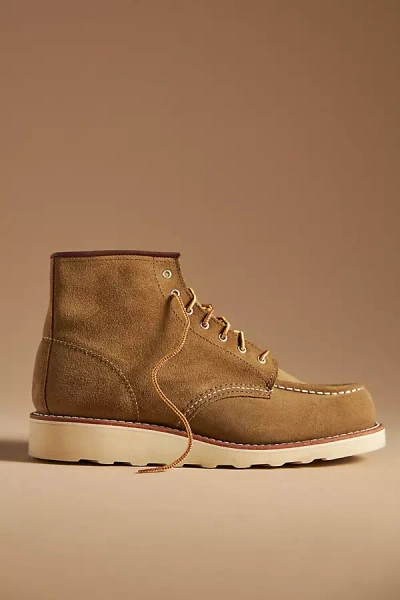 Red Wing Heritage Classic Moc Toe Boots In Green