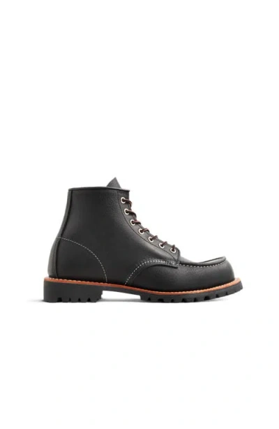 Red Wing Heritage Roughneck Oil Slick Leather Boot In Black