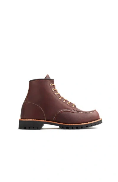 Red Wing Heritage Roughneck Oil Slick Leather Boot In Burgundy