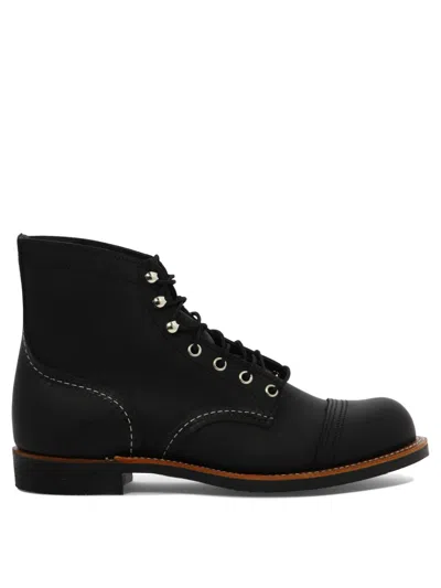 Red Wing "iron Ranger" Ankle Boots In Black