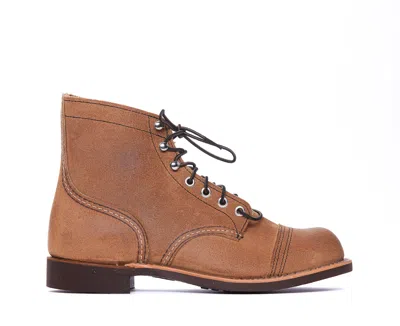 Red Wing Iron Ranger Laced Shoes In Nude