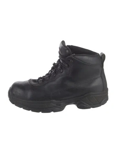 Pre-owned Red Wing Leather Combat Boots In Black