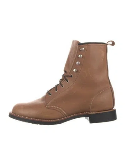 Pre-owned Red Wing Leather Combat Boots In Brown