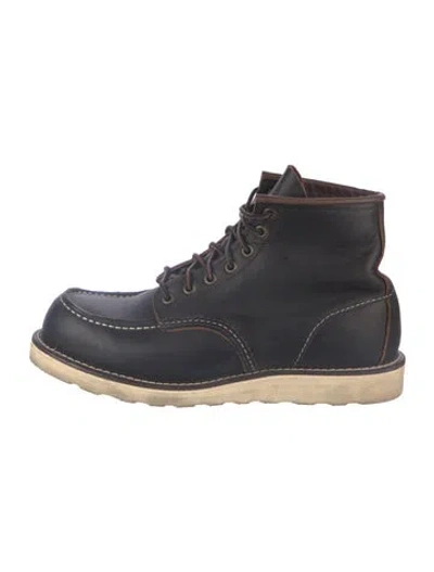 Pre-owned Red Wing Leather Lace-up Boots In Black