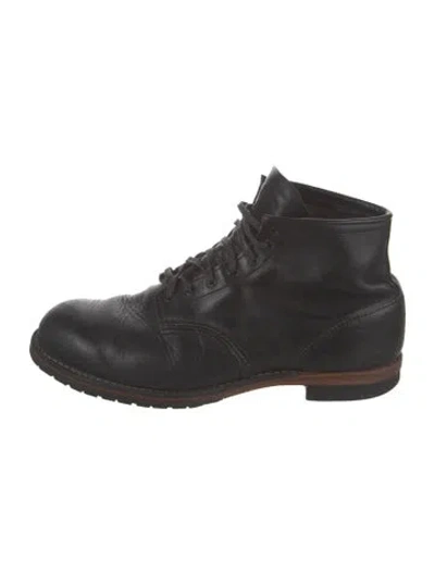 Pre-owned Red Wing Leather Lace-up Boots In Black