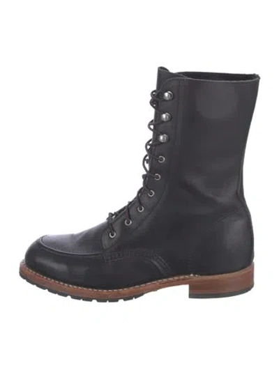 Pre-owned Red Wing Leather Lace-up Boots In Black