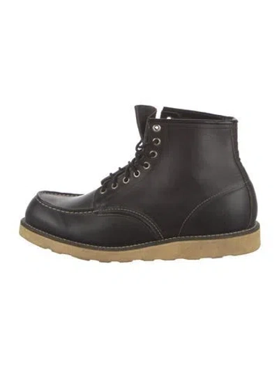 Pre-owned Red Wing Leather Lace-up Boots In Black