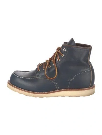 Pre-owned Red Wing Leather Lace-up Boots In Blue