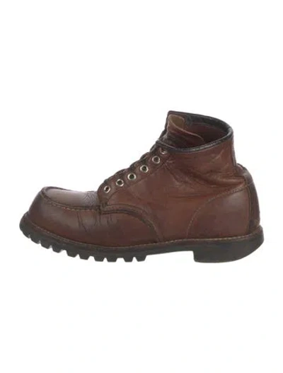 Pre-owned Red Wing Leather Lace-up Boots In Brown