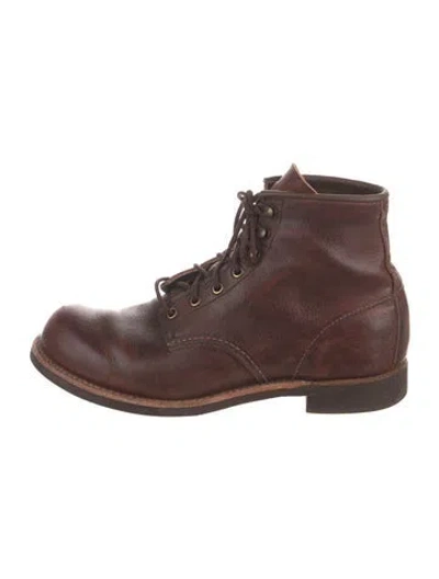 Pre-owned Red Wing Leather Lace-up Boots In Brown