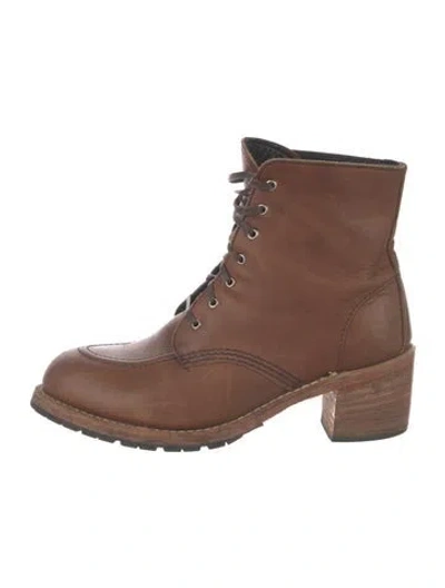 Pre-owned Red Wing Leather Lace-up Boots In Brown