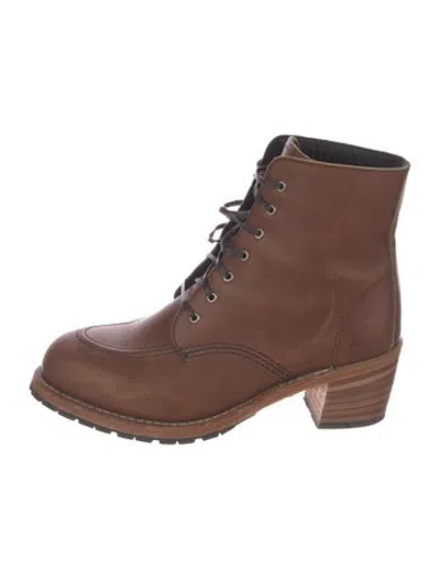 Pre-owned Red Wing Leather Lace-up Boots In Brown