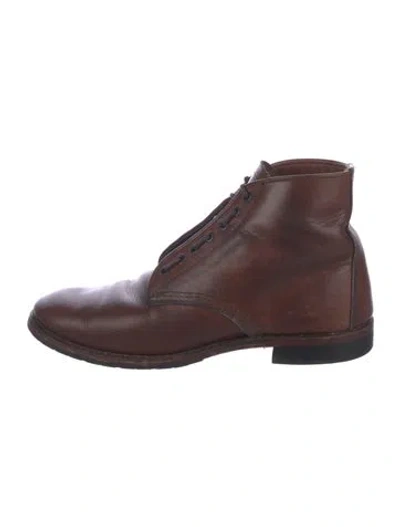 Pre-owned Red Wing Leather Lace-up Boots In Burgundy