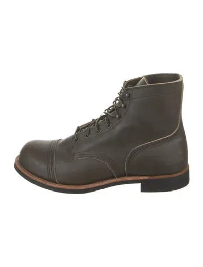 Pre-owned Red Wing Leather Lace-up Boots In Green