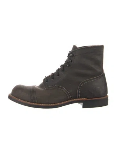 Pre-owned Red Wing Leather Lace-up Boots In Grey