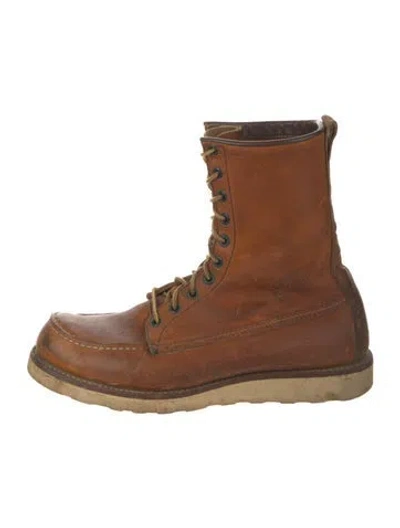Pre-owned Red Wing Leather Lace-up Boots In Orange