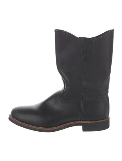 Pre-owned Red Wing Leather Western Boots In Black
